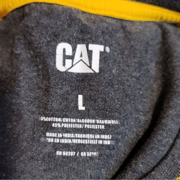 CAT Caterpillar Gray Large Tee - Picture 3 of 7